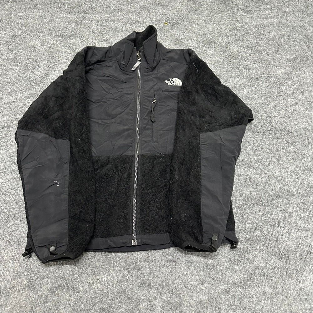 The North Face Jacket Womens Size S Black Denali Fleece Full Zip Nylon Overlay